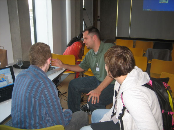 Photo of Charlie Greenbacker giving a demonstration during the 2011 SLPAT workshop